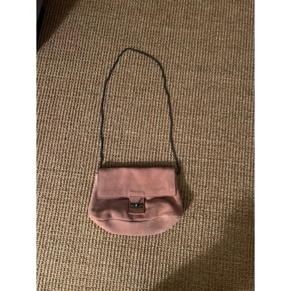 Free People Slouchey Suede Shoulder Crossbody Bag Pink Womens